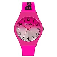 Bench Womens Watch with Pink Ombre Dial and Pink Silicone Strap, 39mm Diameter Case BEG004P - 2 Year Warranty