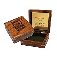 Stanley London Engravable Military Hardwood Storage Box | Perfect for dog tags, challenge coins, or service award medals | Personalized Military Wood Case (Army)
