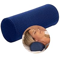 Carex Memory Foam Cervical Neck Pillow, Round - Contoured Design to Support Neck and Shoulders, Relieve Pain and Pressure, Neck Roll Pillow for Sleeping, Neck Pillow, Memory Foam Neck Pillow