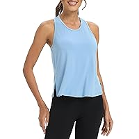 Bestisun Women Split Side Athletic Workout Tank Tops Racerback Athletic Yoga Tops for Women