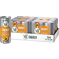 ENERGY Peach Mango Energy Drink Made with Real Vegetable and Fruit Juices, 8 FL OZ Can (4 Packs of 6 Cans)