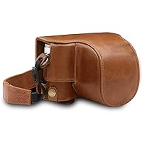 MegaGear MG1606 Ever Ready Genuine Leather Camera Case Compatible with Leica D-Lux 7 - Brown, One Size