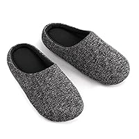 ULTRAIDEAS Men's Lightweight Cotton Slippers with Memory Foam and Soft Sole