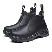 Work Boots For Women, Steel Toe, Slip On Leather Shoes, ASTM CSA ESR, Comfortable 925