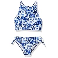 Girls' Daisy UPF 50+ Beach Sport Halter Tankini 2-Piece Swimsuit