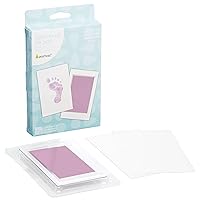 Pearhead Newborn Baby Handprint Or Footprint Clean-Touch Ink Pad Kit, No Mess Baby Safe Print Kit, Newborn Keepsake, 2 Impression Cards, Small Size, Pink