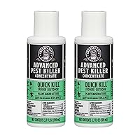 Grandpa Gus's Natural Advanced Pest Killer Concentrate, Plant-Based Actives Quick Kill Multiple Insect Species, Indoor & Outdoor Use, Light Scent, 3.7 fl oz (Pack of 2)