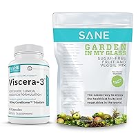 SANE Viscera 3 POSTbiotics and Garden in My Glass Green Superfood Powder Bundle