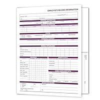 Employee Record Folders. 25 Pack. Secure, Discreet Employee Info Records, Preprinted.