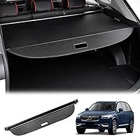 Cargo Cover Retractable Rear Accessories Compatible with Volvo XC90 2016 2017 2018 2019 2020 2021 2022 2023 for Rear Trunk Cover with Shade Privacy Security（Carbon）