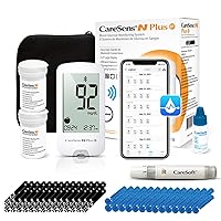 N Plus Bluetooth Blood Glucose Monitor Kit - 100 Test Strips, Lancets, Meter, Lancing Device, Travel Case, Control Solution