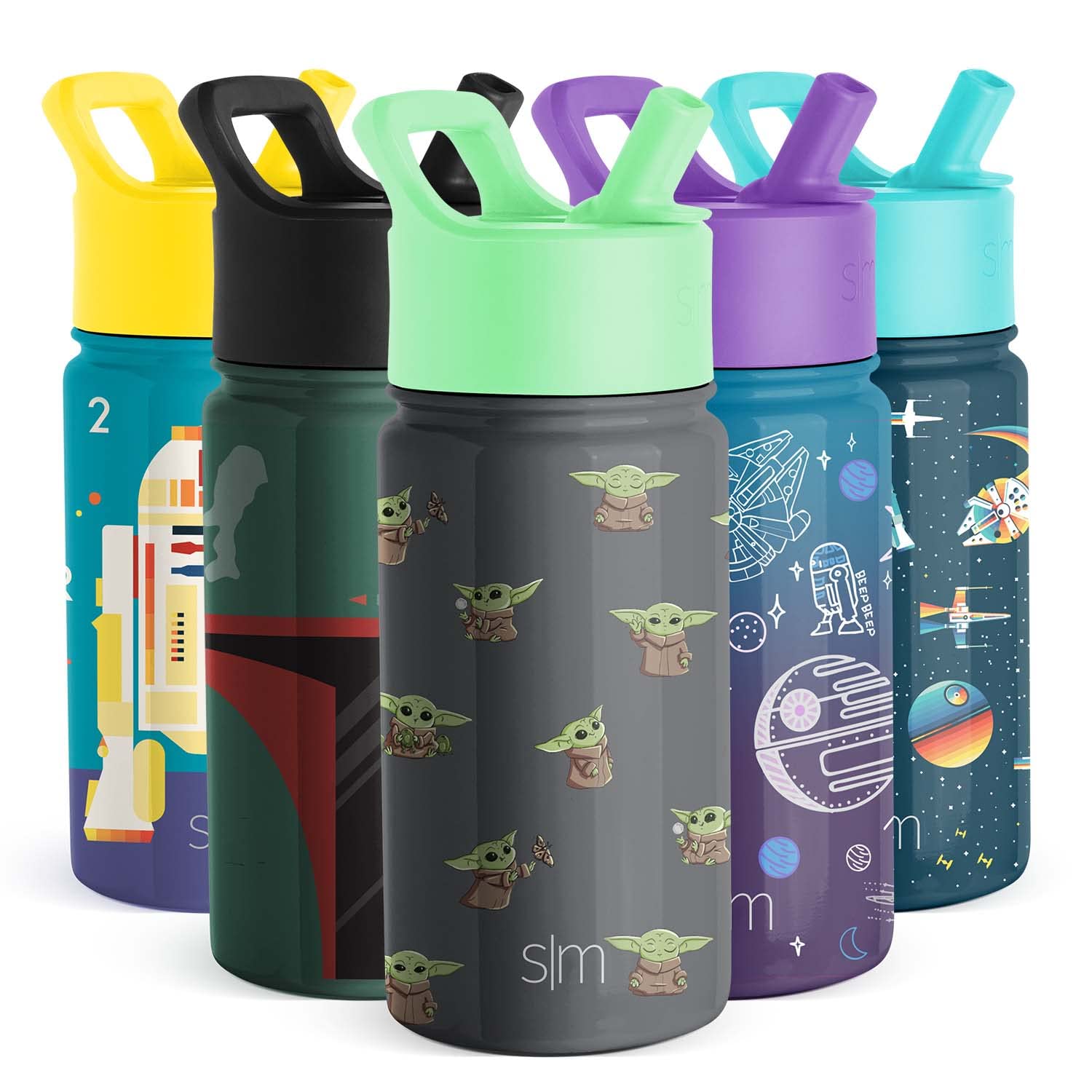Simple Modern Marvel Black Panther Kids Water Bottle with Straw Lid, Insulated Stainless Steel Reusable Tumbler for School, Toddlers, Girls,  Boys, Summit Collection