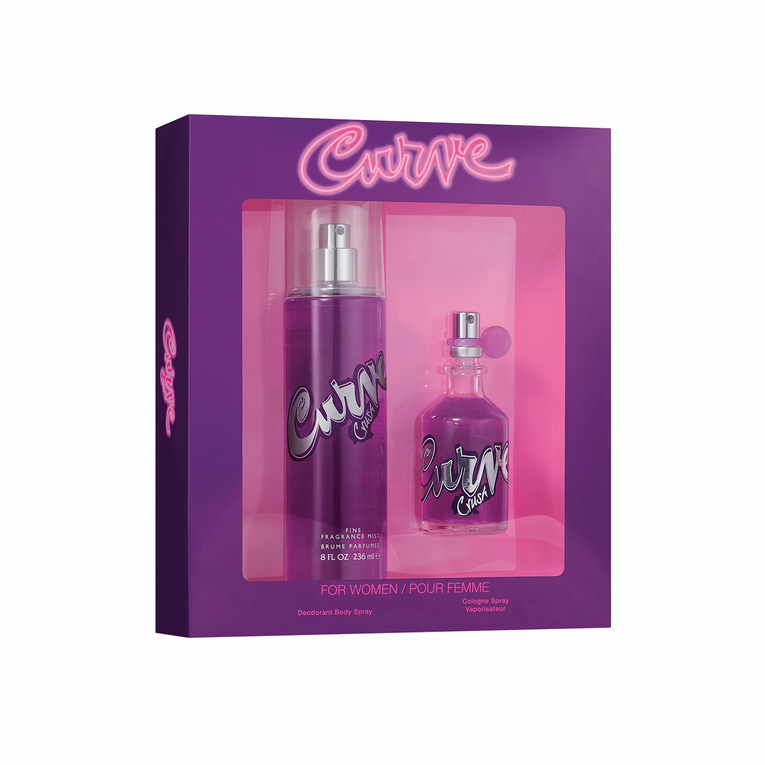Curve Crush Women's Fragrance 2 Piece Gift Set, 1.7 fl. oz. Eau de Toilette and 8.0 oz Body Mist