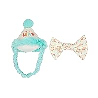Pearhead It's My Bday Cat Hat and Let's Pawty Bowtie Set, Happy Birthday Cat Outfit, Pet Owner Gift