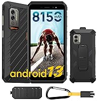 Ulefone Power Armor X11 & Case Rugged Phones Unlocked, IP68/IP69K Waterproof Smarthone, Android 13, 8150mAh Battery, 8GB+32GB, 16MP AI Camera, 5.45'' HD+, 3 Card Slot, Dual 4G, Face Unlock, GPS, NFC