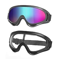 Motorcycle Goggles,ATV Goggles,Riding Goggles ATV,Car Accessories Motorcycle Goggles,Motorcycle ATV Riding Glasses (Black Frame/Color+clear Lens)