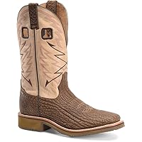 Double-H Boots - Mens - Mens 12 inch Wide Square Toe Roper Brown/Cream