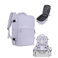 Travel Backpack For Women Men Travel Bag Watreproof Hiking Backpack College Laptop Backpack for Traveling on Airplane Travel Essentials Carry on Backpack Flight Approved Purple