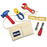 Kidoozie My First Toolbelt - Pretend Play Toolbelt with Tools for Toddlers and Preschoolers Ages 2+ - Includes Tools, Wrench, Hammer, and More. Kids Will Love Pretending to be Construction Workers!