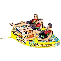 Macho Combo Towable Tube for Boating – Multiple Riding Positions – 1-3 Person 510 lbs Capacity - Inflatable Boat Tube - Youth & Adults