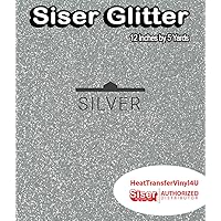 Siser Glitter Iron On Heat Transfer Vinyl 12 Inches (Actl. Size 11.8