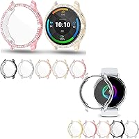[5+5Pack] RICHONE Bling Screen Protector Compatible with Garmin Venu 3S, Diamonds Protective Cases,Soft TPU Accessories Bumper Covers for Venu 3s 41mm