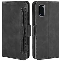 Samsung Galaxy A31 Case, Magnetic Full Body Protection Shockproof Flip Leather Wallet Case Cover with Card Slot Holder for Samsung Galaxy A31 Phone Case (Black)