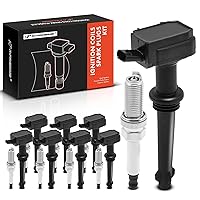 A-Premium Set of 8 Ignition Coil Pack and Iridium Spark Plugs Compatible with Land Rover Range Rover 2010-2012, LR4 2010-2013, Range Rover Sport 2010-2013 & Jaguar XF, XJ, XK, XFR, XKR, XKR-S
