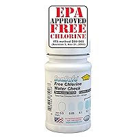 Industrial Test Systems SenSafe 481026 Free Chlorine Test Strip | USEPA Approved Method D99-003 | 0-6ppm | 0.05ppm Detection | No Bleach-Out | Bottle of 50 | Drinking Water, Food Service, Restaurant