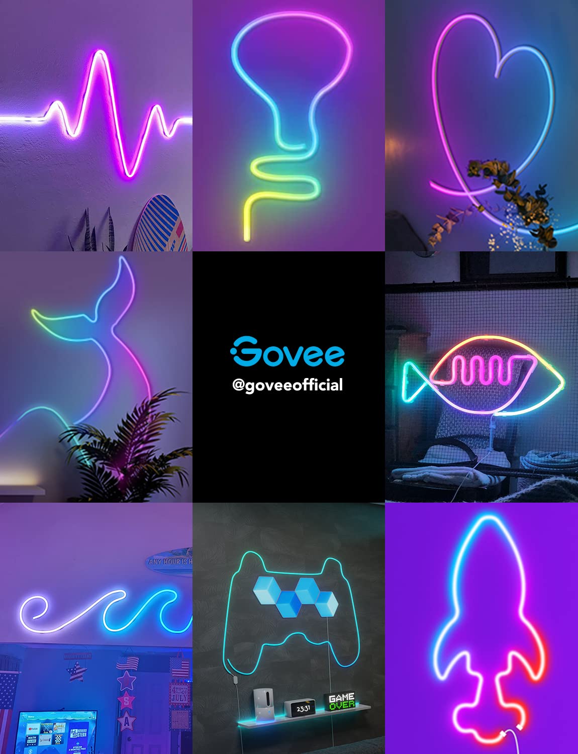 Mua Govee Neon RGBIC Rope Lights with Music Sync, DIY Design, Works ...