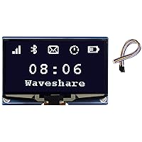 2.42inch OLED Display Module 128×64 Resolution, White Display Color Embedded SSD1309 Driver Chip, SPI / I2C Communication, Compatible with Raspberry Pi, forArduino, STM32, ESP32, Jetson Nano, etc.