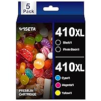 410 Ink Cartridges Replacement for Epson 410XL 410 XL T410XL Ink High Yield Work with Expression XP-7100 XP-830 XP-640 XP-630 XP-635 XP-530 Printer 5 Pack (Black, Cyan, Magenta, Yellow, Photo Black)