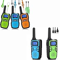 Wishouse Walkie Talkies for Kids Adults Long Range Rechargeable,Xmas Birthday Gift for 3 4 5 6 7 8 9 10 Year Old Boys Girls,Hiking Camping Gear Cool Toys 5 Pack