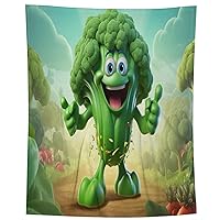 Cartoon Broccoli Blanket Warm Adult Super Soft Blanket Anti-Pilling Machine Washable Throw Blanket for Adults & Kids 3D Print 40