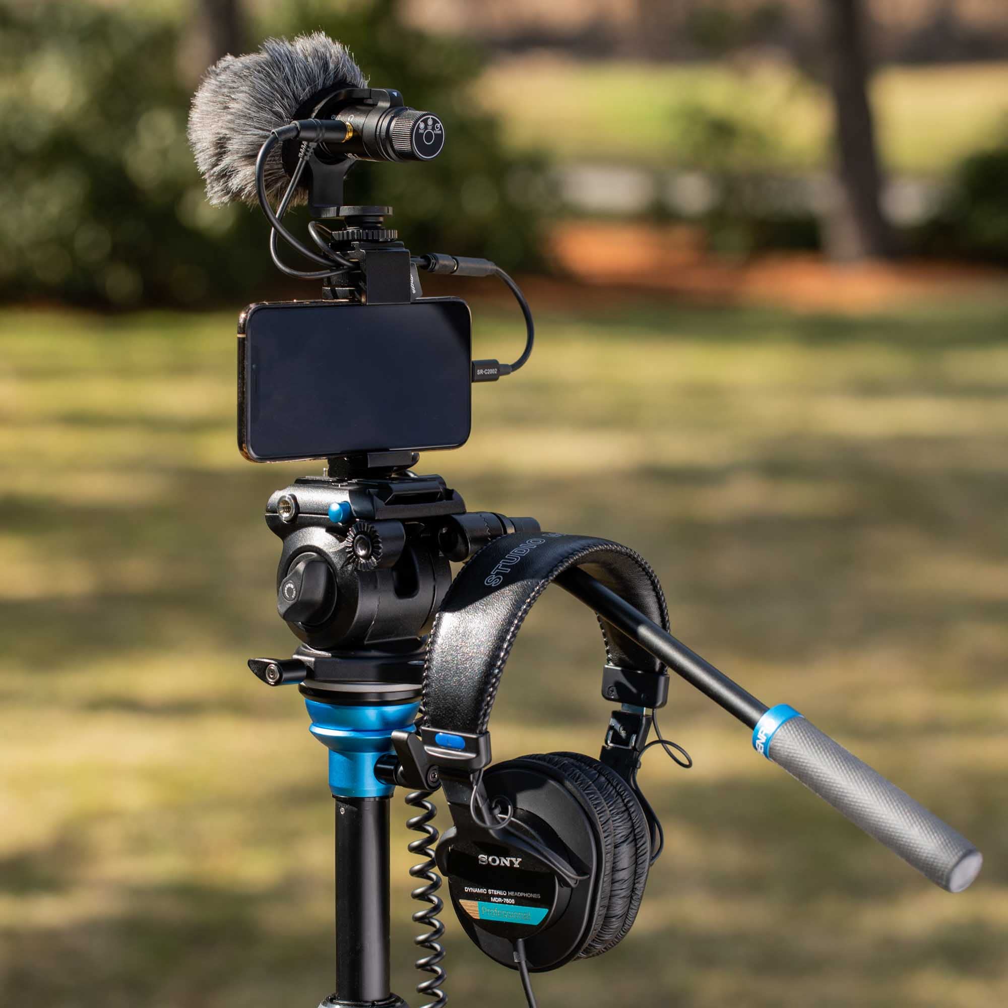 Saramonic Multi-Pattern Camera-Mountable Shotgun Microphone for Cameras and Mobile with Headphone Out, 360˚ Rotatable Shock Mount & More (Vmic Mini S)