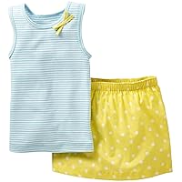 Carter's 2 Piece Dot Print Skirt Set (Baby) - Turquoise-NB