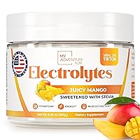 My Adventure to Fit Keto Electrolytes Powder No Sugar - Made in The USA Electrolyte Mix for Women & Men - Hydrating Electrolyte Drinks for Energy & Muscle Function (Juicy Mango,37.5 Servings)
