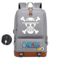 Roronoa Zoro Bookbag Casual Daypack with USB Charge Port,Graphic Laptop Computer Bag Travel Backpack