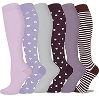 Hi Clasmix Graduated Compression Socks for Women&Men 20-30mmhg Best for Circulation,Pregnancy,Media,Nurse,Running,Travel