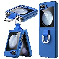 JETech Case for Samsung Galaxy Z Flip 5 2023 with Ring, Hard PC Slim Shockproof Anti-Scratch Protective Phone Cover (Sea Blue)