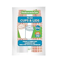 Restaurantware 12 Ounce Disposable Coffee Cups With Lids, 400 Hot Cups With Lids - Sleeves Sold Separately, Single Wall, Orange And White Stripe Paper Coffee Cups, For All Kinds Of Beverages