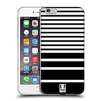 Head Case Designs Black and White Dynamic Stripes Soft Gel Case Compatible with Apple iPhone 6 Plus/iPhone 6s Plus