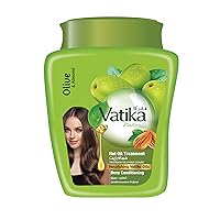 Dabur Vatika Naturals Hair Mask - Nourishing for Dry, Damaged Hair - Natural Care Enhancer with Olive Oil Extracts, Deep Conditioning Formula, Intensive Revitalization, and Hydration - Olive (1KG)