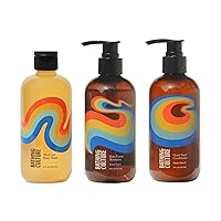 Mind + Body Wash, Organic Kelp Forest Shampoo + Good Seed Hair Conditioner Shower Essentials Bundle | Natural, Biodegradable, Sustainable, Vegan Personal Care