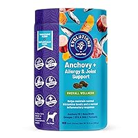 NaturVet Evolutions Anchovy + Allergy & Joint Support 180ct Soft Chews for Dogs - Anchovy Oil, Bone Broth - Helps Maintain Normal Histamine Levels - Helps Support Normal Inflammatory Response