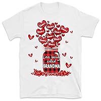 Personalized Grandma's Sweethearts Shirt, Buffalo Little Heart Grandkids Shirt, Valentines Day Gift for Grandma Nana Mimi