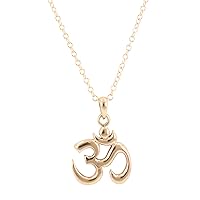 Bronze Om Necklace on a 20 inch Gold Filled Cable Chain, 8455-brz