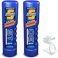 GoPong Sport Bottle Sunscreen Flask 2 Pack, Includes Funnel and Liquor Bottle Pour Spout