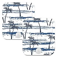 ALAZA Tropical Palm Tree Summer Beach Cute Night Lights Plug into Wall -2 Pack, Motion Sensor & Dusk to Dawn Sensor, Adjustable Brightness & Warm White
