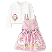 Gymboree Girls' Dress and Cardigan, Matching Toddler Outfit